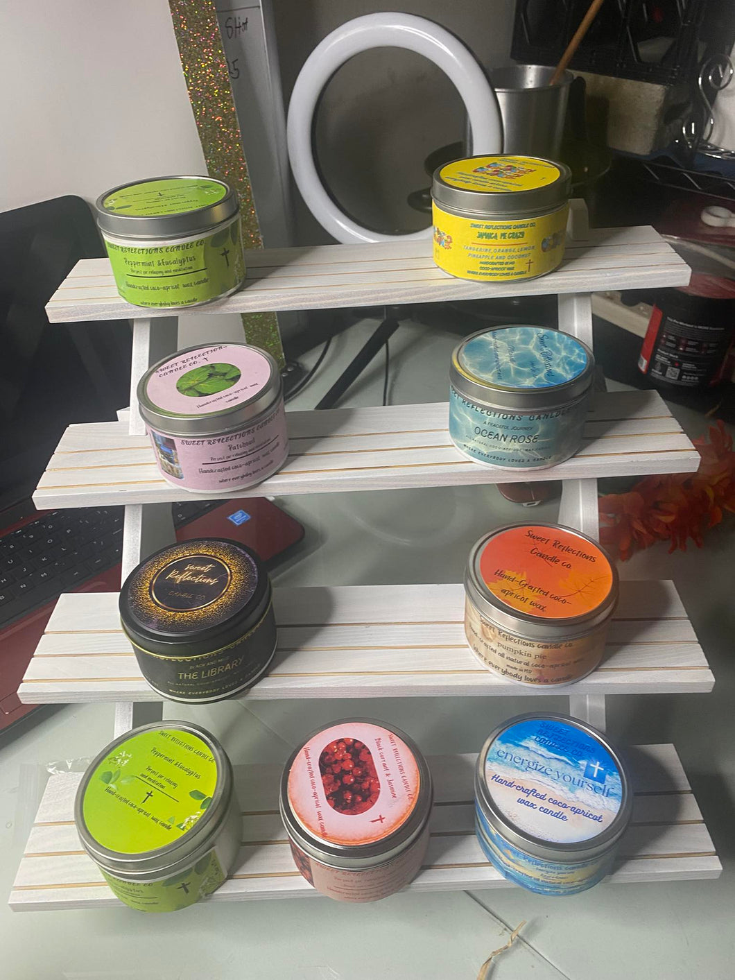 An assortment of fall candles  each sold separately